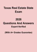 Texas Real Estate State Exam Questions & Answers PDF &vert; TX License Practice Test Prep