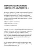RN EXIT EXAM V2 2 FINAL PAPER 2026 QUESTIONS WITH ANSWERS GRADED A&plus;