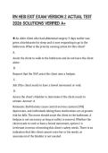 RN HESI EXIT EXAM VERSION 2 ACTUAL TEST 2026 SOLUTIONS VERIFIED A&plus;