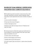 RN HESI EXIT EXAM VERSION 2 CERTIFICATION EVALUATION 2026 COMPLETE SOLUTION A&plus;
