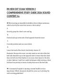 RN HESI EXIT EXAM VERSION 2 COMPREHENSIVE STUDY GUIDE 2026 SOLVED CONTENT A&plus;