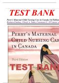 TEST BANK FOR Perry&rsquo;s Maternal Child Nursing Care in Canada&comma; 3rd Edition by Lisa Keenan-Lindsay&comma; Cheryl A Sams ISBN&colon; 9780323759199 COMPLETE GUIDE WITH RATIONALES 100&percnt; VERIFIED A&plus; GRADE ASSURED&excl;&excl;&excl;&excl;&excl;&excl;NEW LATEST UPDATE&excl;&excl;&excl;&excl;&excl;