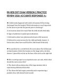 RN HESI EXIT EXAM VERSION 2 PRACTICE REVIEW 2026 ACCURATE RESPONSES A&plus;