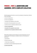 PNH301 - TEST 2 &vert; QUESTIONS AND ANSWERS &vert; WITH COMPLETE SOLUTION
