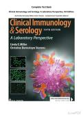 Test Bank for Clinical Immunology & Serology&colon; A Laboratory-Based Approach&comma; 5th Edition by Christine Dorresteyn Miller and Linda E&period; Stevens &ndash; Comprehensive Exam Study Resource &vert; All Chapters Included &vert; Verified Solutions