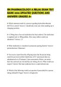 RN PHARMACOLOGY A RELIAS EXAM TEST BANK 2026 UPDATED QUESTIONS AND ANSWERS GRADED A&plus;