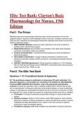 Elite Test Bank&colon; Clayton&rsquo;s Basic Pharmacology for Nurses &lpar;19th Edition&rpar; &ndash; 2026&sol;2027 Updated Standards & Clinical Mastery Guide 