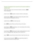 Themes of Geography Exam questions and answers Graded A&plus;  &vert;BRAND NEW 