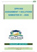 HPR1505 - ASSIGNMENT 1 SOLUTIONS &lpar; SEMESTER 1 2026&rpar;