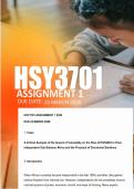 HSY3701 Assignment 1 Due 23 March 2026  - Distinction Guaranteed   &lowbar;UNISA