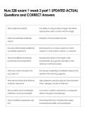 Nurs 328 exam 1 week 3 part 1 UPDATED ACTUAL  Questions and CORRECT Answers
