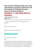 Test Bank for Basic Nursing&colon; Thinking&comma; Doing&comma; and Caring &lpar;2nd Edition&rpar; &ndash; Nursing Past & Present and the Evolution of Professional Practice &ndash; Complete Exam Questions
