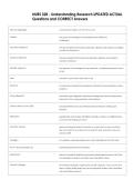 NURS 328 - Understanding Research UPDATED ACTUAL  Questions and CORRECT Answers