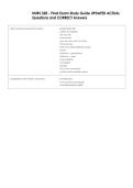 NURS 328 - Final Exam Study Guide UPDATED ACTUAL  Questions and CORRECT Answers