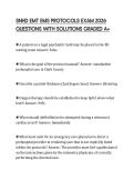 SNHD EMT EMS PROTOCOLS EXAM 2026 QUESTIONS WITH SOLUTIONS GRADED A&plus;