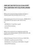 SNHD EMT EMS PROTOCOLS EXAM SCRIPT 2026 QUESTIONS WITH SOLUTIONS GRADED A&plus;