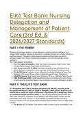 Nursing Delegation & Management of Patient Care &lpar;3rd Ed&period; Motacki&sol;Burke&rpar; &vert; 2026&sol;2027 Standards Test Bank &vert; NGN Case Studies & "Panic Button" Cheat Sheet