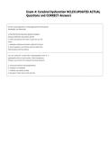 Exam 4&colon; Cerebral Dysfunction NCLEX UPDATED ACTUAL  Questions and CORRECT Answers