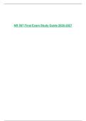 NR 507 Final Exam Study Guide 2026-20207 