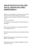 SNHD EMT EMS PROTOCOLS FINAL PAPER 2026 FULL QUESTIONS AND CORRECT ANSWERS GRADED A&plus;