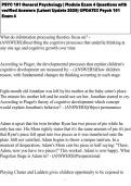 PSYC 101 General Psychology &vert; Module Exam 4 Questions with verified Answers &lpar;Latest Update 2026&rpar; UPDATE&excl;&excl; Psych 101 Exam 4