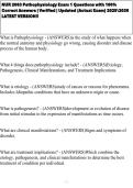 NUR 2063 Pathophysiology Exam 1 Questions with 100&percnt; Correct Answers &vert; Verified &vert; Updated &lpar;Actual Exam&rpar; 20252026 LATEST VERSION&excl;&excl;
