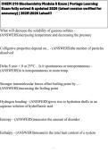 CHEM 210 Biochemistry Module 5 Exam &vert; Portage Learning Exam fully solved & updated 2026 &lpar;latest version verified for accuracy&rpar; &vert; 20252026 Latest&excl;&excl;