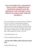 WGU D118 OBJECTIVE ASSESSMENT  FINAL EXAM 2 VERSIONS EXAM  QUESTIONS 2026&sol;2027 BANK 700  QUESTIONS AND ANSWERS LATEST  UPDATE JUST RELEASED &sol;ALREADY  GRADED A&plus; 