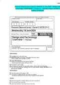 Pearson Edexcel Level 1&sol;Level 2 GCSE &lpar;9-1&rpar; -June 2025 - Design andTechnology&colon; COMPONENT 1&colon; Polymers - Question Paper and Mark Scheme Combined