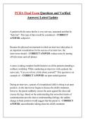 PCHA Final Exam Questions and Verified Answers&vert; Latest Update 
