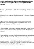 Bio 253 Quiz 1 Exam fully solved & updated 2026&lpar;latest version verified for accuracy&rpar; &lpar;Questions &plus; Answers&rpar; Solved 100&percnt; Correct&excl;&excl;
