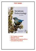 Test Bank for Vertebrate Endocrinology&comma; 6th Edition by Norris &lpar;All Chapters included&rpar;