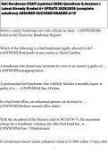 Bail Bondsman EXAM &lpar;updated 2026&rpar; Questions & Answers &vert; Latest Already Graded A&plus; UPDATE 2025&vert;2026 &lpar;complete solutions&rpar; ASSURED SUCCESS&sol;GRADED A&plus;&excl;&excl;&excl;