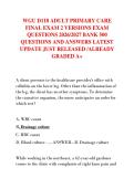 WGU D118 ADULT PRIMARY CARE  FINAL EXAM 2 VERSIONS EXAM  QUESTIONS 2026&sol;2027 BANK 500  QUESTIONS AND ANSWERS LATEST  UPDATE JUST RELEASED &sol;ALREADY  GRADED A&plus;
