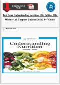 Test Bank Understanding Nutrition 16th Edition Ellie Whitney All Chapters Updated 2026&vert;&vert; A&plus;&rdquo; Guide&period;