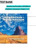 Test Bank for Sensation and Perception&comma; 10th Edition by Goldstein & Cacciamani &vert; Complete Chapters 1-15