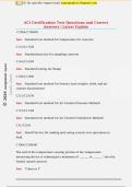 ACI Certification Test Questions and Correct  Answers &vert; Latest Update