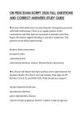OB PEDS EXAM SCRIPT 2026 FULL QUESTIONS AND CORRECT ANSWERS STUDY GUIDE