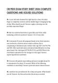 OB PEDS EXAM STUDY SHEET 2026 COMPLETE QUESTIONS AND SOLVED SOLUTIONS