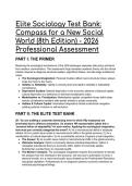 TEST BANK&colon; Sociology&colon; Compass for a New Social World &lpar;8th Edition&rpar; - 2026&sol;2027 Update &vert; Questions&comma; Answers & Mentor Analysis