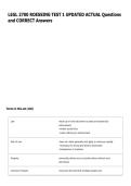 LEGL 2700 ROESSING TEST 1 UPDATED ACTUAL Questions  and CORRECT Answers 