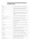 LEGL 2700 Roessing Final UPDATED ACTUAL Questions  and CORRECT Answers 