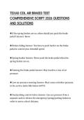 TEXAS CDL AIR BRAKES TEST COMPREHENSIVE SCRIPT 2026 QUESTIONS AND SOLUTIONS