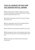 TEXAS CDL AIR BRAKES TEST FINAL PAPER 2026 QUESTIONS WITH FULL ANSWERS