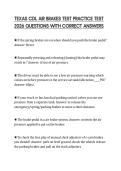 TEXAS CDL AIR BRAKES TEST PRACTICE TEST 2026 QUESTIONS WITH CORRECT ANSWERS