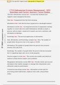 C724 &lpar;Information Systems Management&rpar; - WGU  Questions and Correct Answers &vert; Latest Update