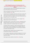 C840&colon; Digital Forensics in Cybersecurity Pre Assessment Questions and Correct Answers &vert; Latest  Update
