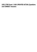 LEGL 2700 Exam 1 UGA UPDATED ACTUAL Questions  and CORRECT Answers