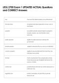 LEGL 2700 Exam 1 UPDATED ACTUAL Questions  and CORRECT Answers