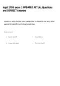 legal 2700 exam 1 UPDATED ACTUAL Questions  and CORRECT Answers 